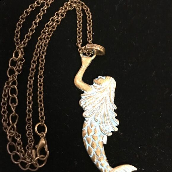 MERMAID CHARM NECKLACE Nautical Beach Jewelry - Picture 6 of 8